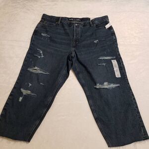 Old Navy High Rise Slouchy Straight crop Jeans